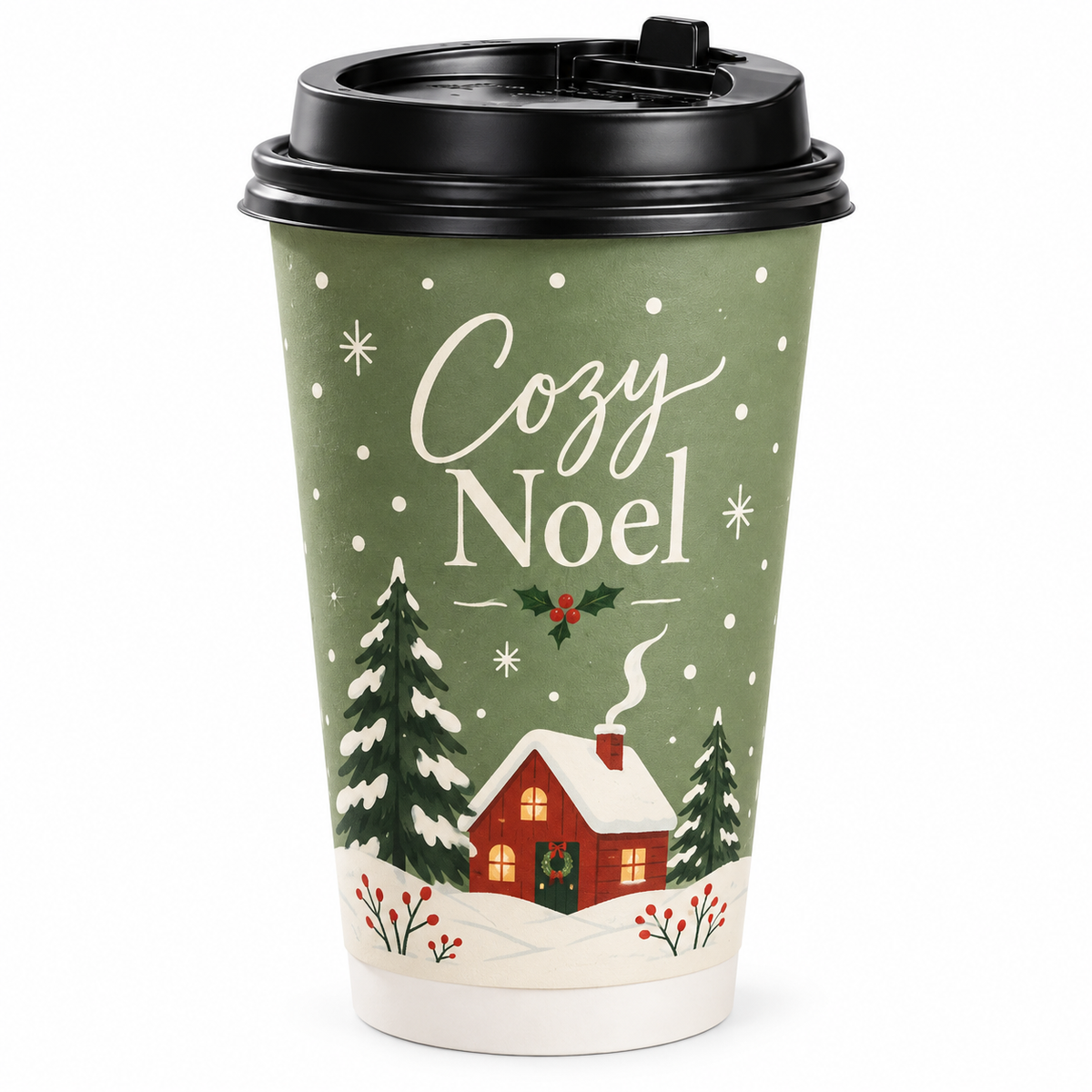 Custom Christmas Double-Wall Coffee Cups