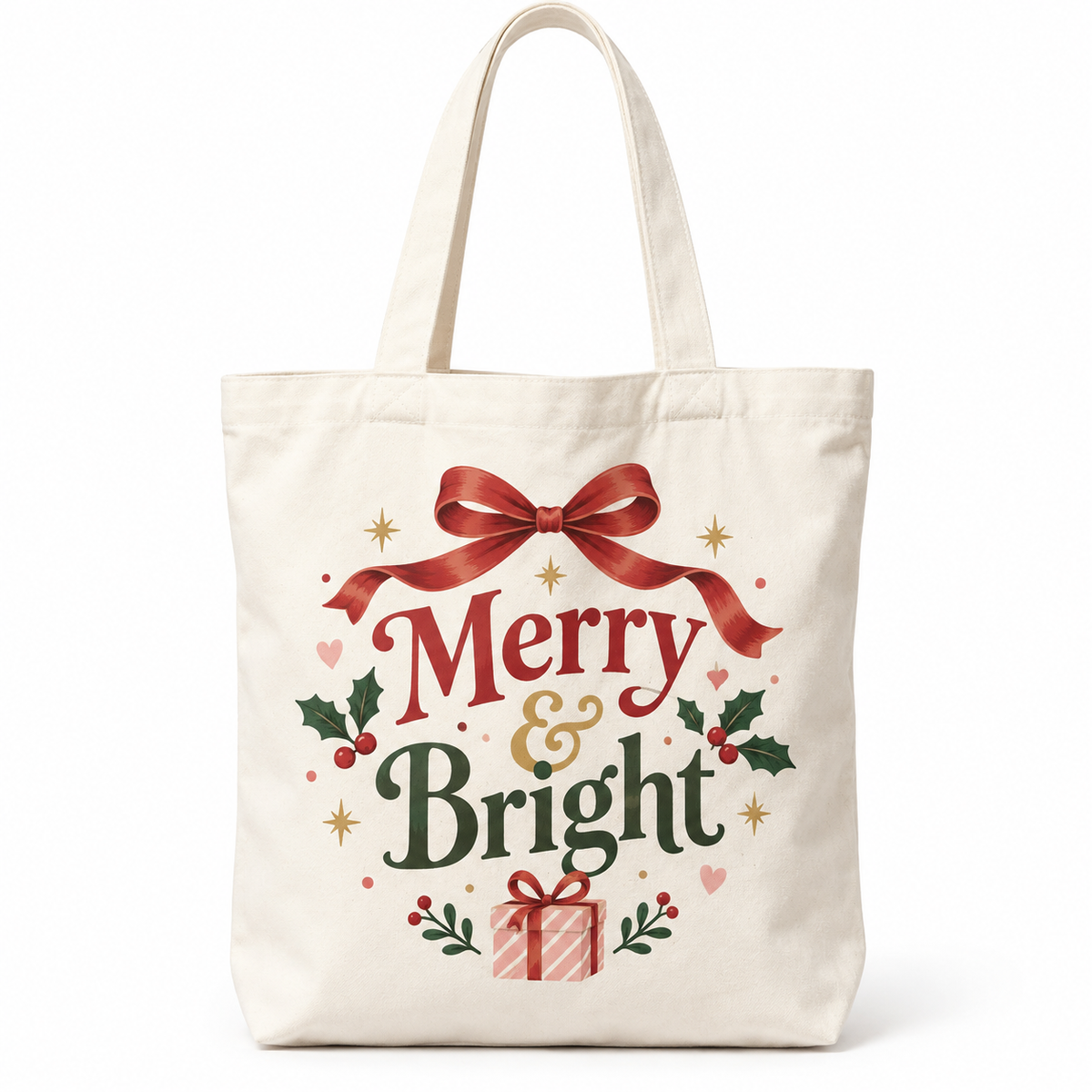 Custom Christmas Canvas Tote Bags