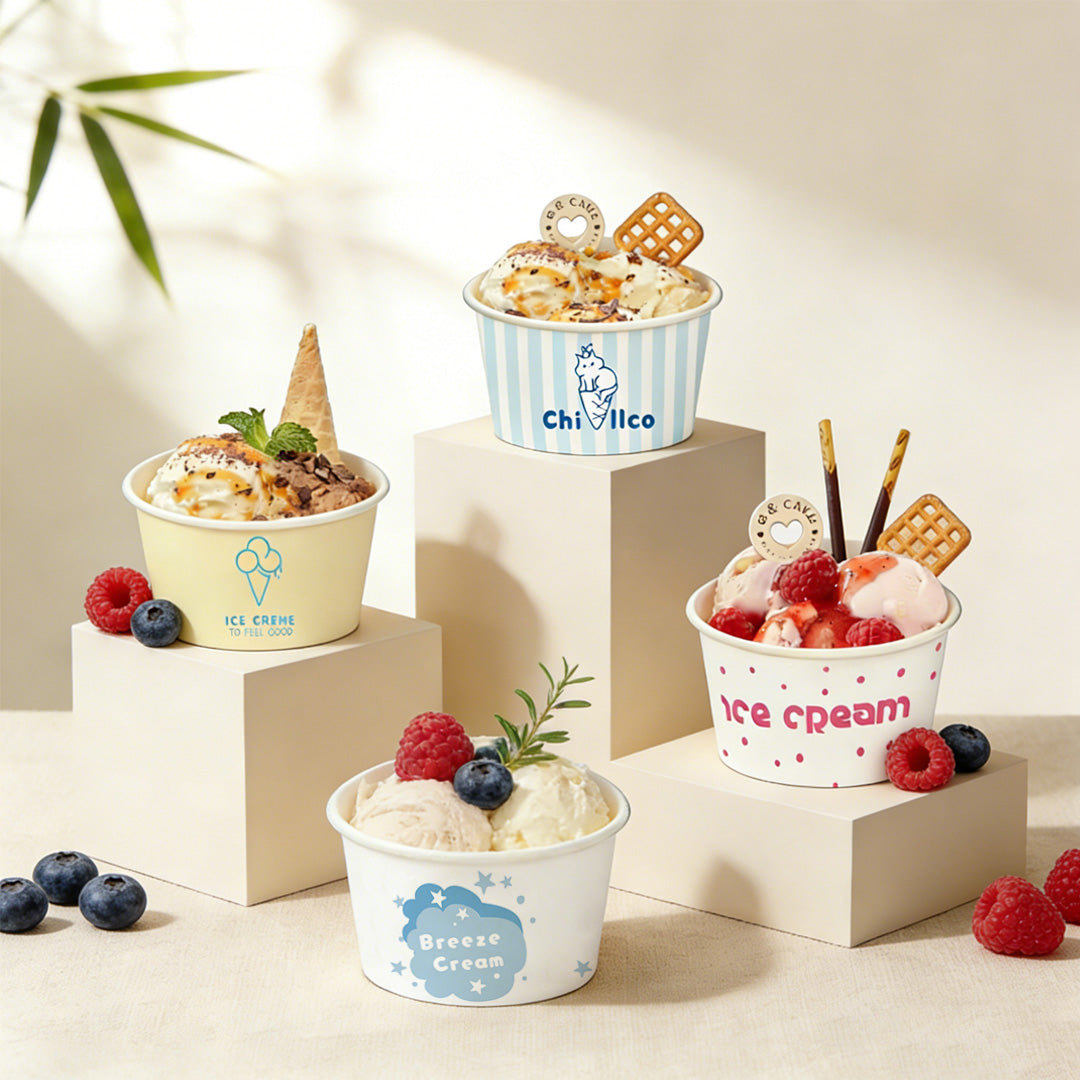 5oz Custom Recyclable Ice Cream And Yogurt Cups