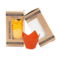 Random Design Tulip Baking Cups
