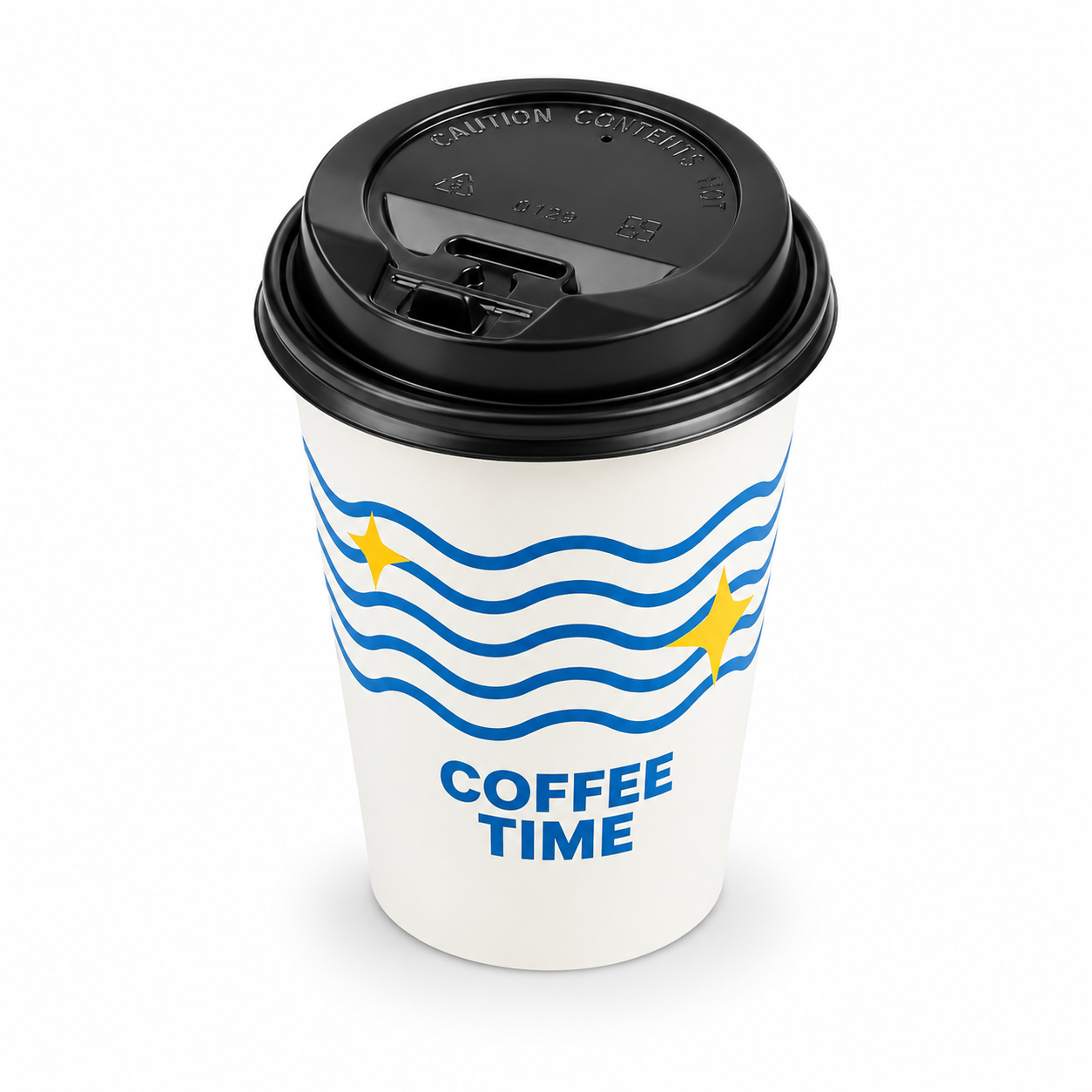 12 oz Custom Recyclable Paper Cups with Lids