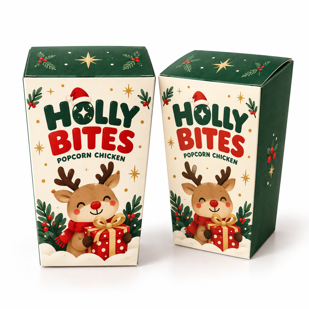 Custom Christmas Popcorn Chicken Boxes