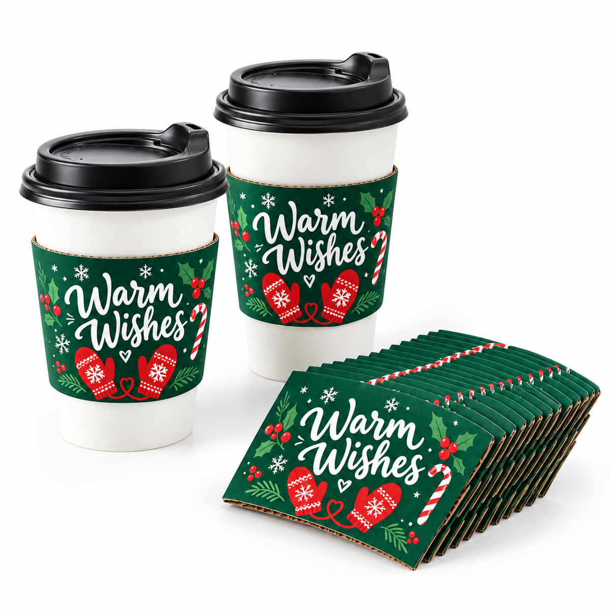 Custom Christmas Coffee Cup Sleeves