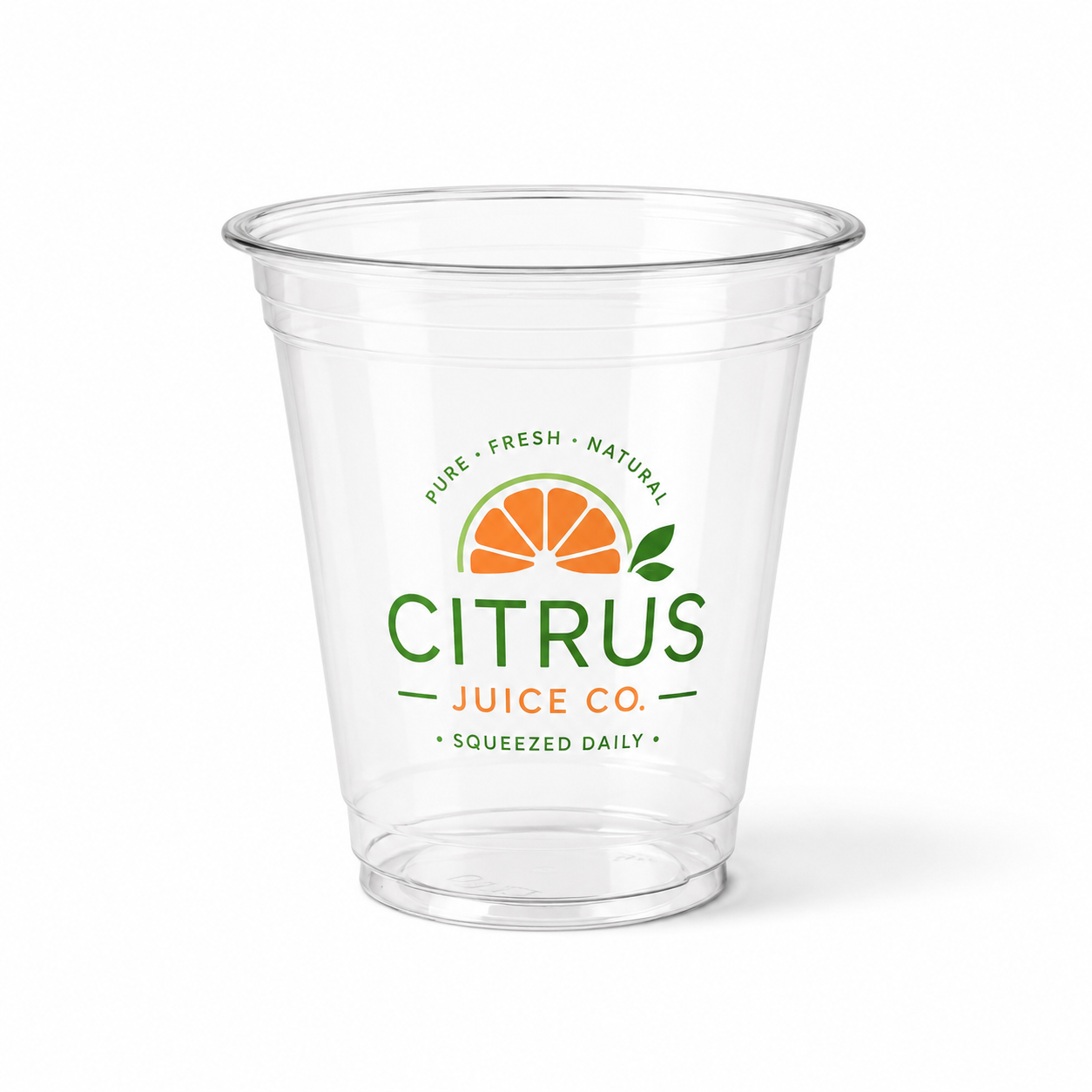 12 oz Custom Recyclable Plastic Cups with Lids