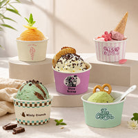 3oz Custom Recyclable Ice Cream And Yogurt Cups