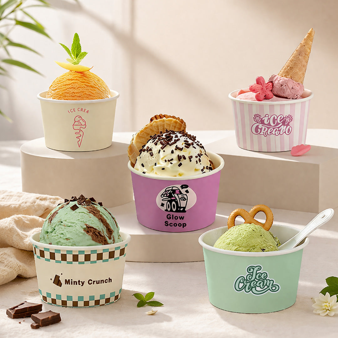 3oz Custom Recyclable Ice Cream And Yogurt Cups