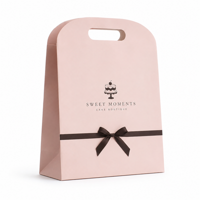 Bag with Button Closure and Rounded Corners