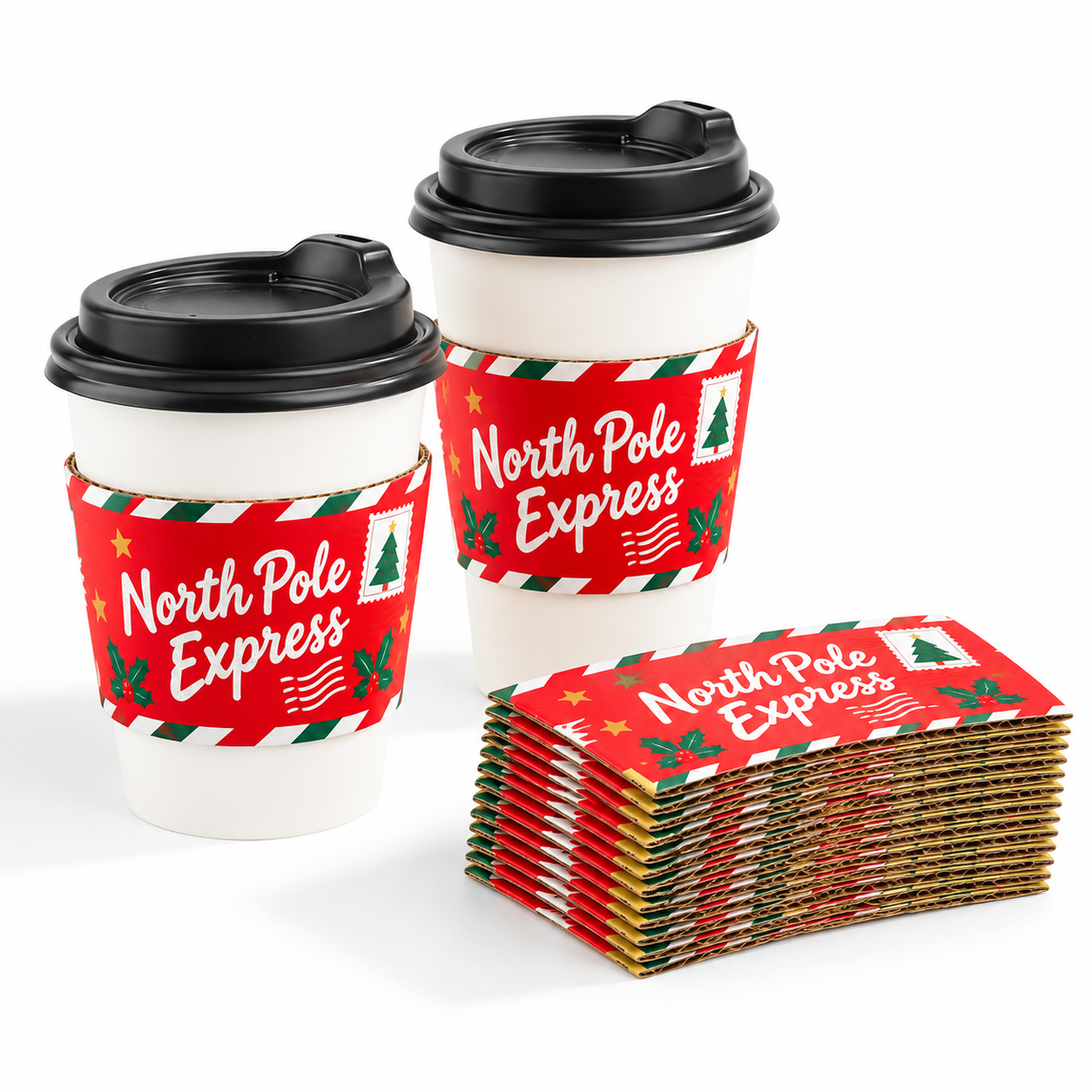 Custom Christmas Coffee Cup Sleeves