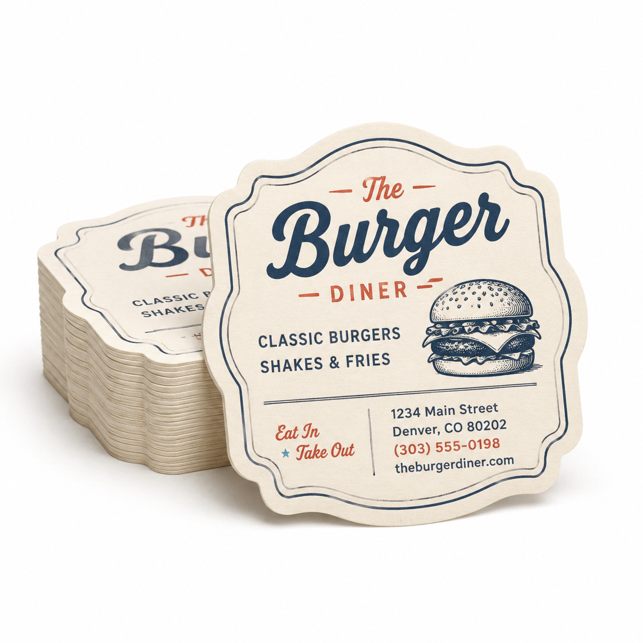 Custom Die Cut Business Card