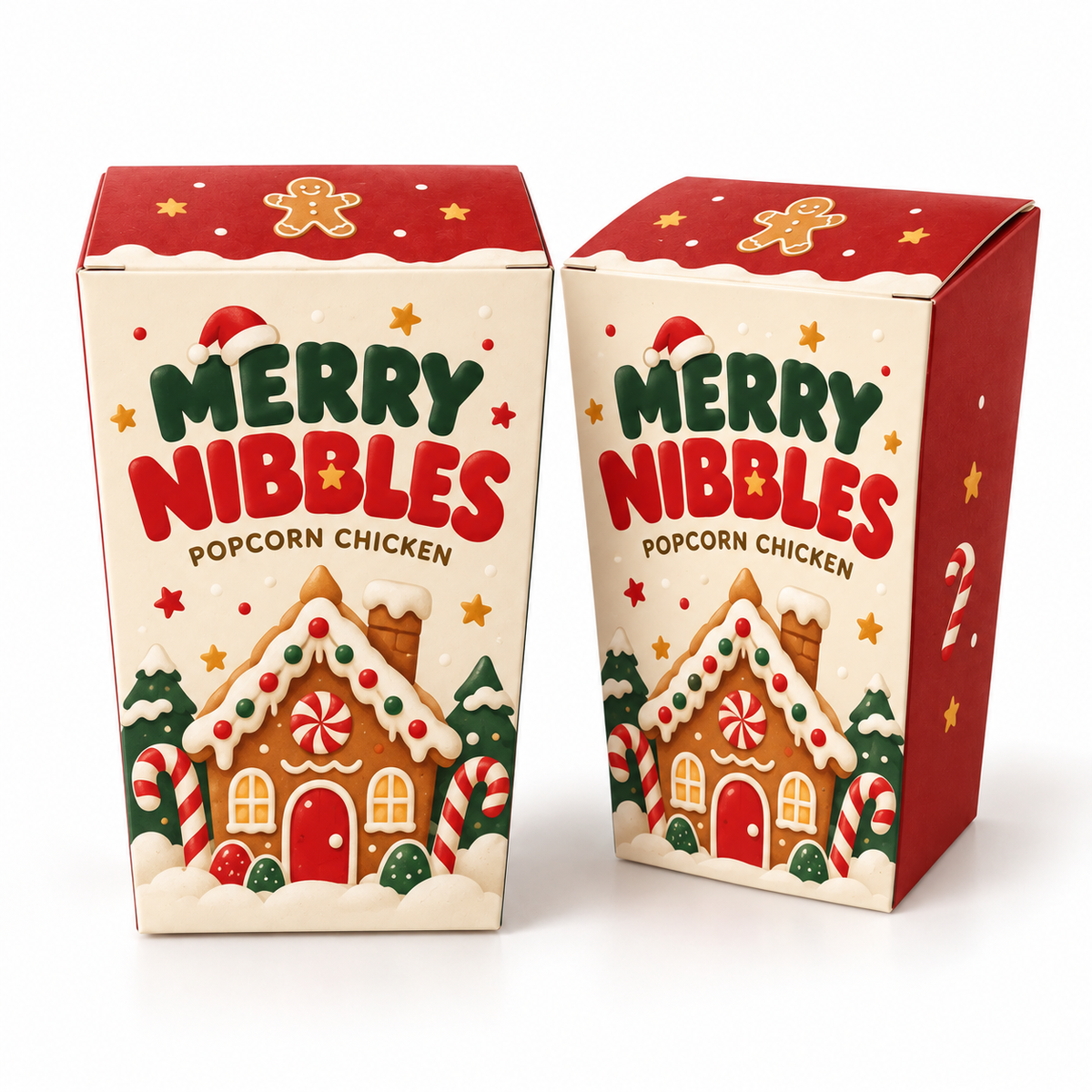 Custom Christmas Popcorn Chicken Boxes
