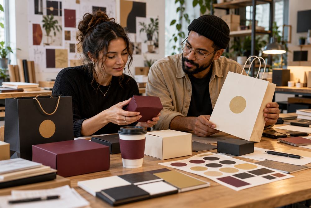 Black Friday packaging design review in progress