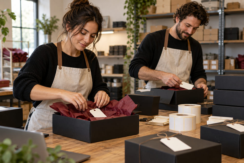 Black Friday order packing and quality check