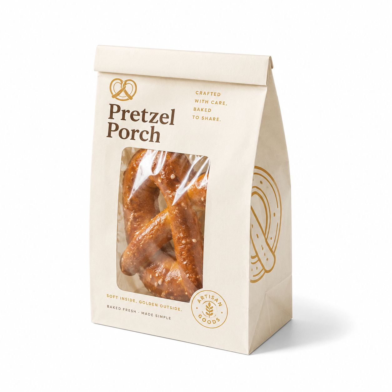 Windowed Pointed-Bottom Packing Bag