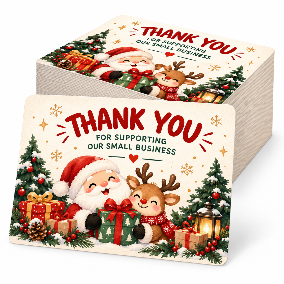Custom Christmas Thank You Cards