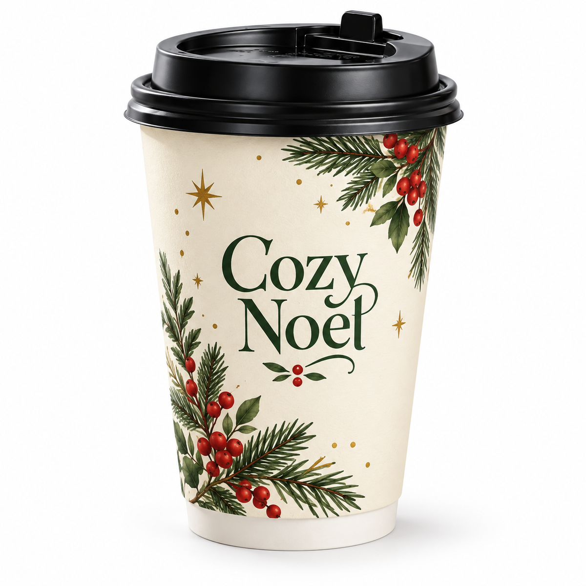 Custom Christmas Double-Wall Coffee Cups