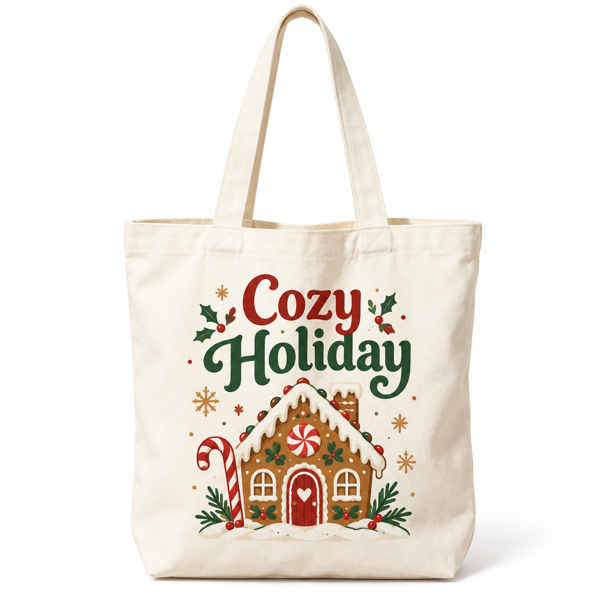 Custom Christmas Canvas Tote Bags
